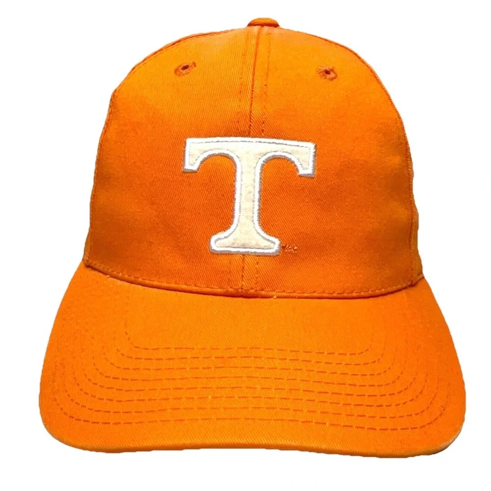 Tennessee Volunteers Hat Cap Strap Back Orange Vols Plain Logo Dad Adjustable MM